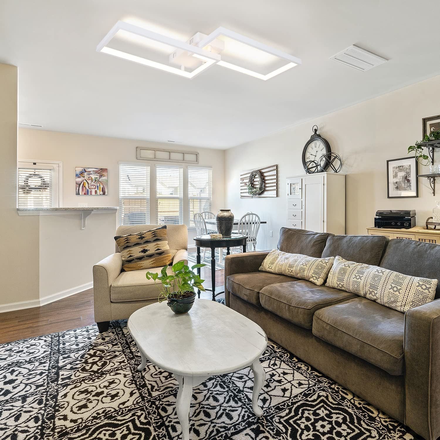 ZMH Lampada da soffitto LED moderna telecomando dimmerabile per soggiorno ufficio