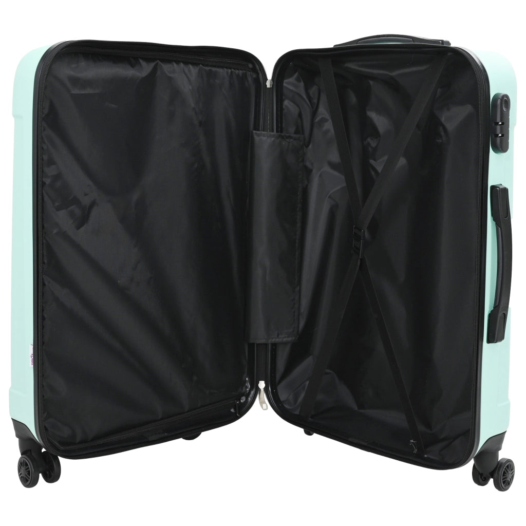 Set di valigie 3 pcs Bagaglio rigido Verde menta 20Â” 24Â” 28Â” ABS