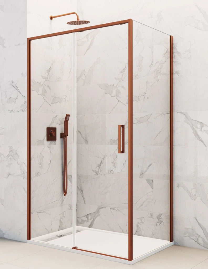 Box doccia ABANTE (TWENTY) 1+1 con lato fisso laterale 155x75 cm Rame