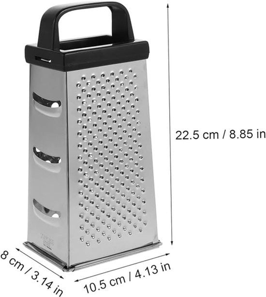 Raspante il formaggio con contenitore di raccolta, raspante in acciaio inossidabile, adatto alla cucina, raspante per formaggi, raspante per Parmigiano, attrezzo da cucina, regalo da cucina, sicuro per i cuochi, resistente al lavastoviglie.