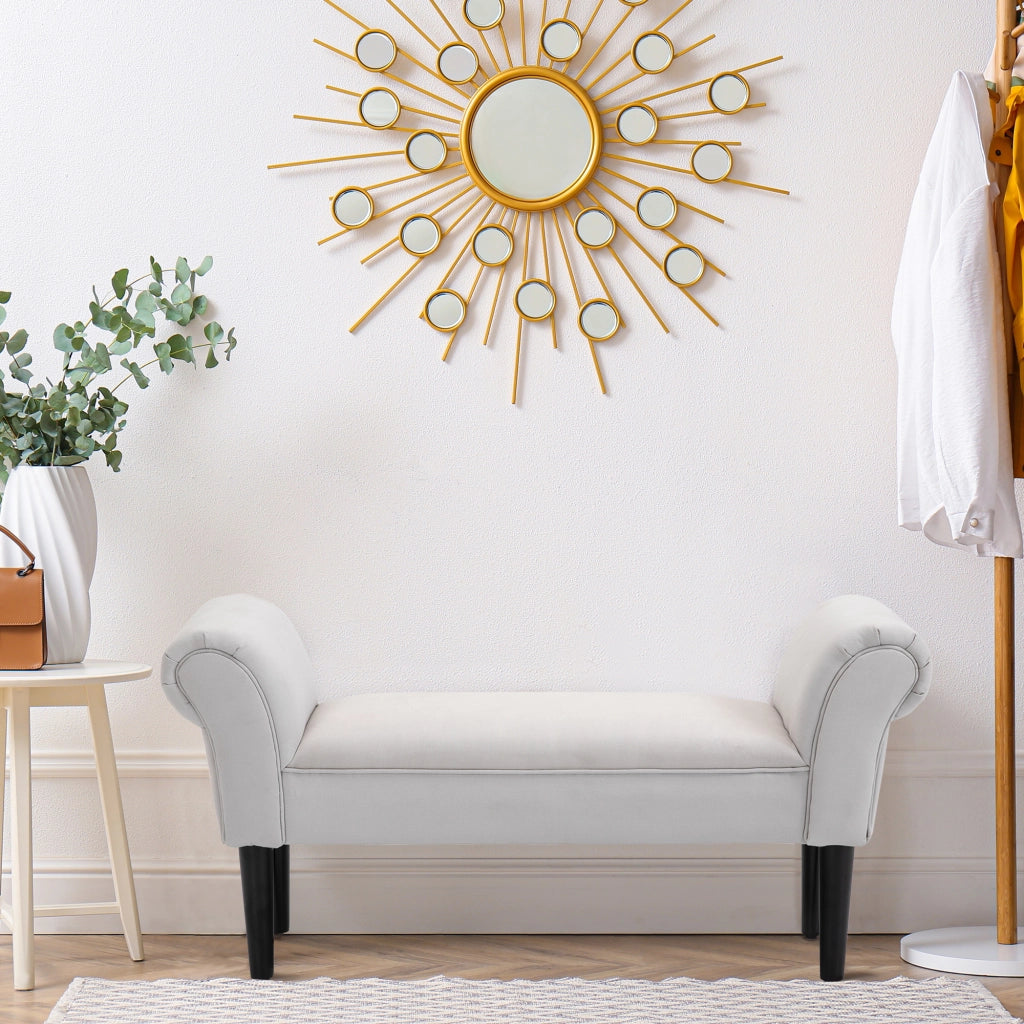 Sedia da pranzo con braccioli imbottita in legno ¨C zephmum ¨C marrone 102x36x51cm