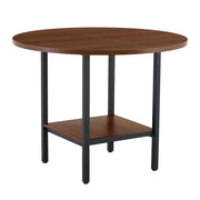 TAVOLO da pranzo rotondo 100 cm Walnuss con struttura in metallo
