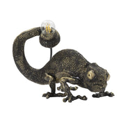 Lampada da Tavolo Camaleonte, Nero, Poliresina, 37,5x16,5x22 cm, Seven Design