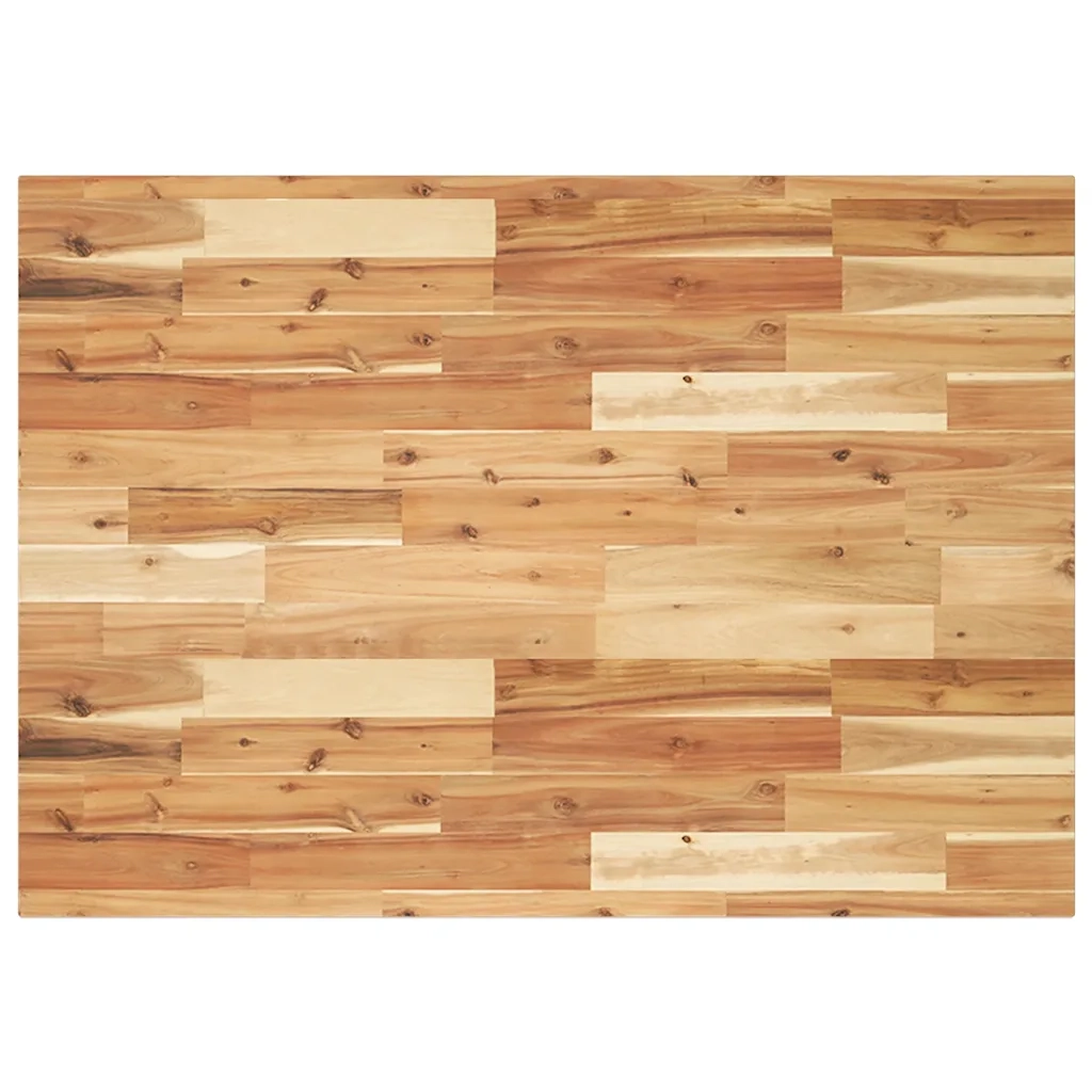 Piano Tavolo Rettangolare 100x70x2cm Legno Massello di Acacia 4008829
