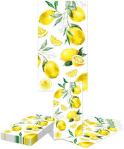 Serviette in tessuto a quadretti 20 pezzi - Pieghevoli - Giallo agrume - Aquarello - Asciugamani per ospiti - 16,5 cm x 16,5 cm - Asciugamani per tovaglie