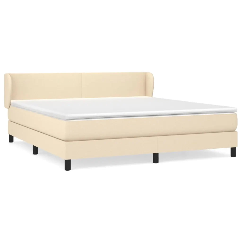 Giroletto a Molle con Materasso Crema 180x200 cm in Tessuto 3126106