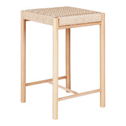 Sgabello Basso Abano, Marrone, Legno, 42x42x66,5 cm