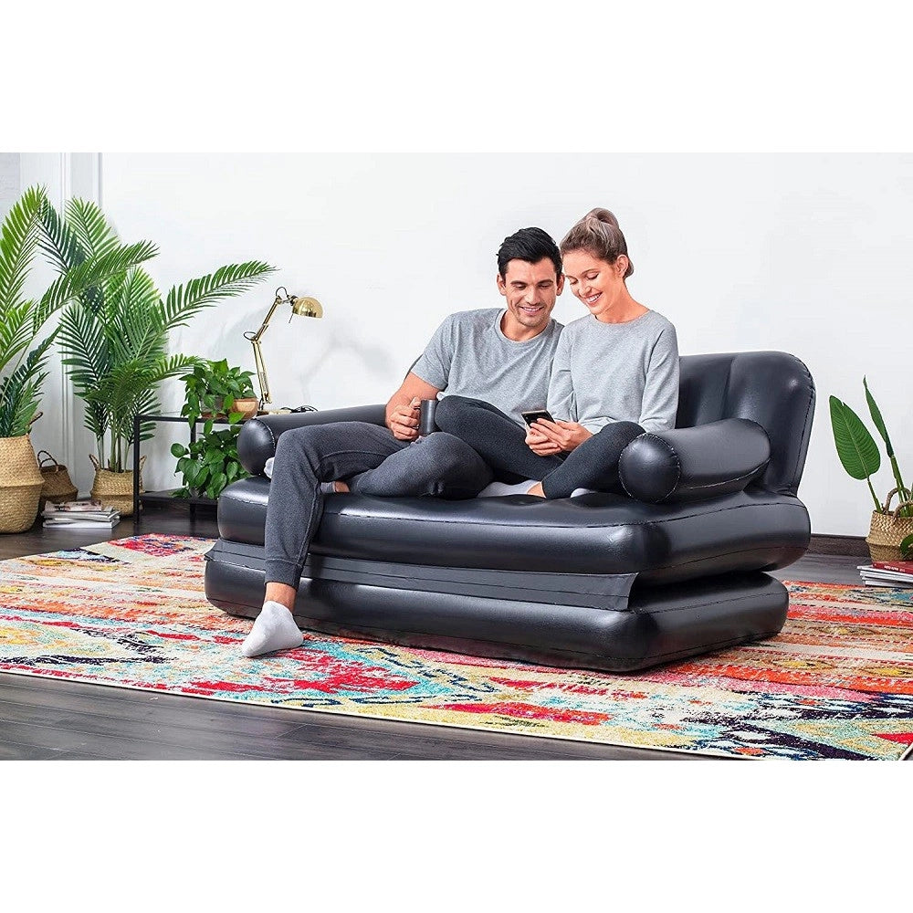 Trade Shop - Divano Gonfiabile Multifunzionale 5in1 Multimax 188 X 152 X 64cm Con Pompa 75056 -