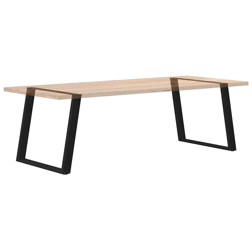 Gambe per tavolo da pranzo a forma di U 2 pz nere 90x(72-73) cm in acciaio 4012800