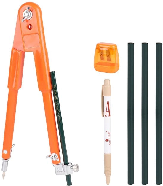 Passer professionale grande, 25 cm, compasso per carpenteri con matita, passacrayone con matita luminosa, matita per segnare e rifilare per carpenteri, lavorazione del legno per disegno, lavorazione del metallo