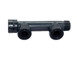 RACCORDI MANIFOLD PVC CON ORING- - 2 uscite con ghiera 1 - 2 pezzi RAIN