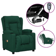 Poltrona Elettrica Massaggiante Verde Scuro in Tessuto cod mxl 60369