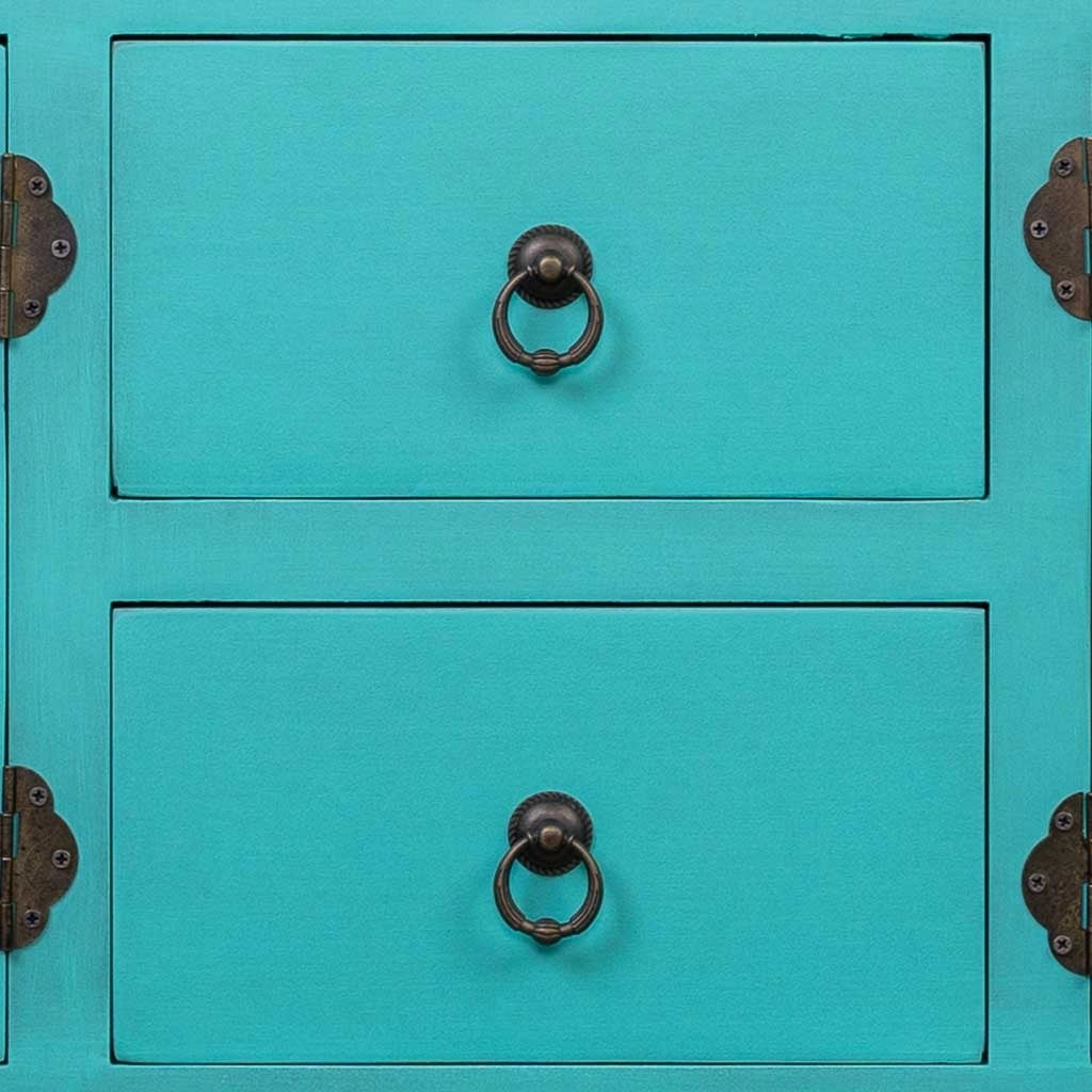 Credenza in legno con 7 cassetti e 2 porte 128x26x78h cm