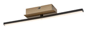Plafoniera lineare Rabalux Demir nera oro LED 8W 4000K