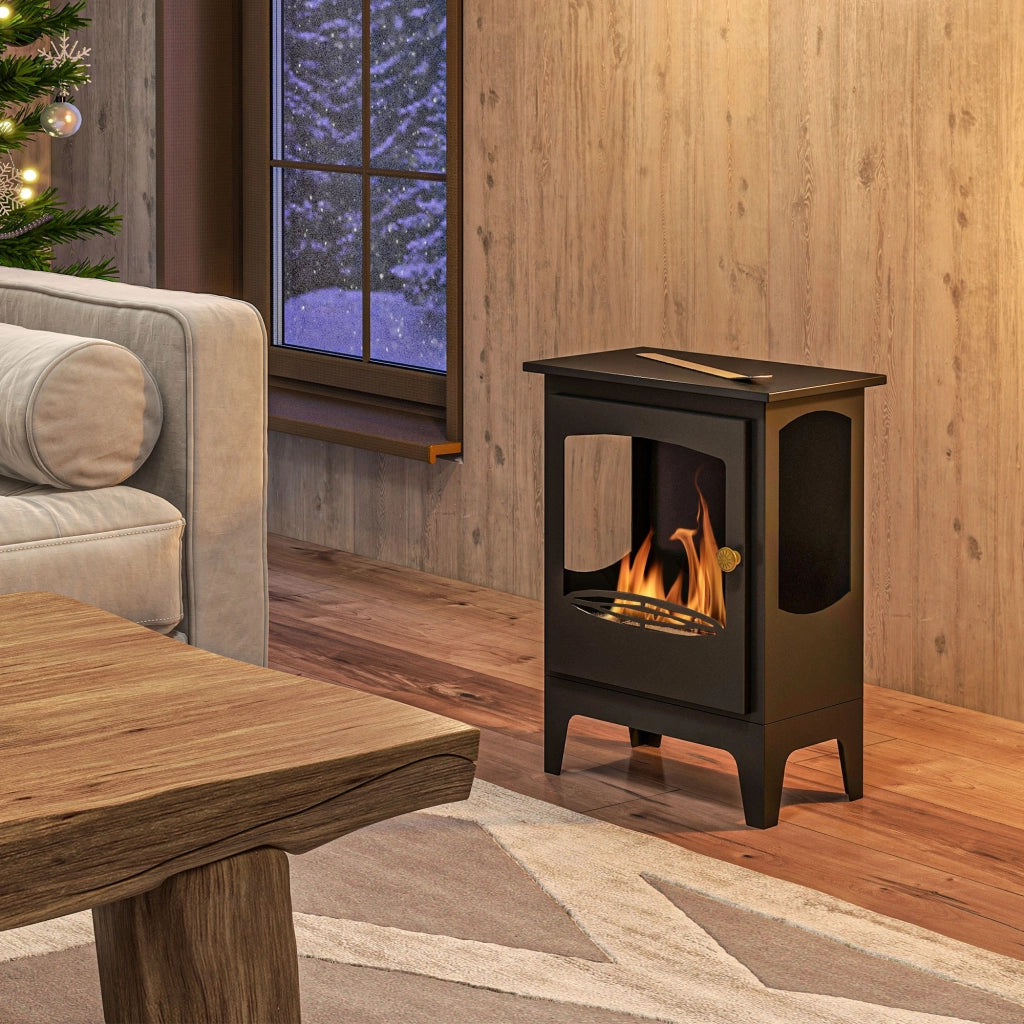 Caminetto a Bioetanolo 7000 BTU ¨C zephmum ¨C Nero 39x26x54 cm