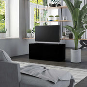 Mobile Porta TV-Mobile per TV-Credenza TV Nero 80x34x36 cm in Legno Multistrato