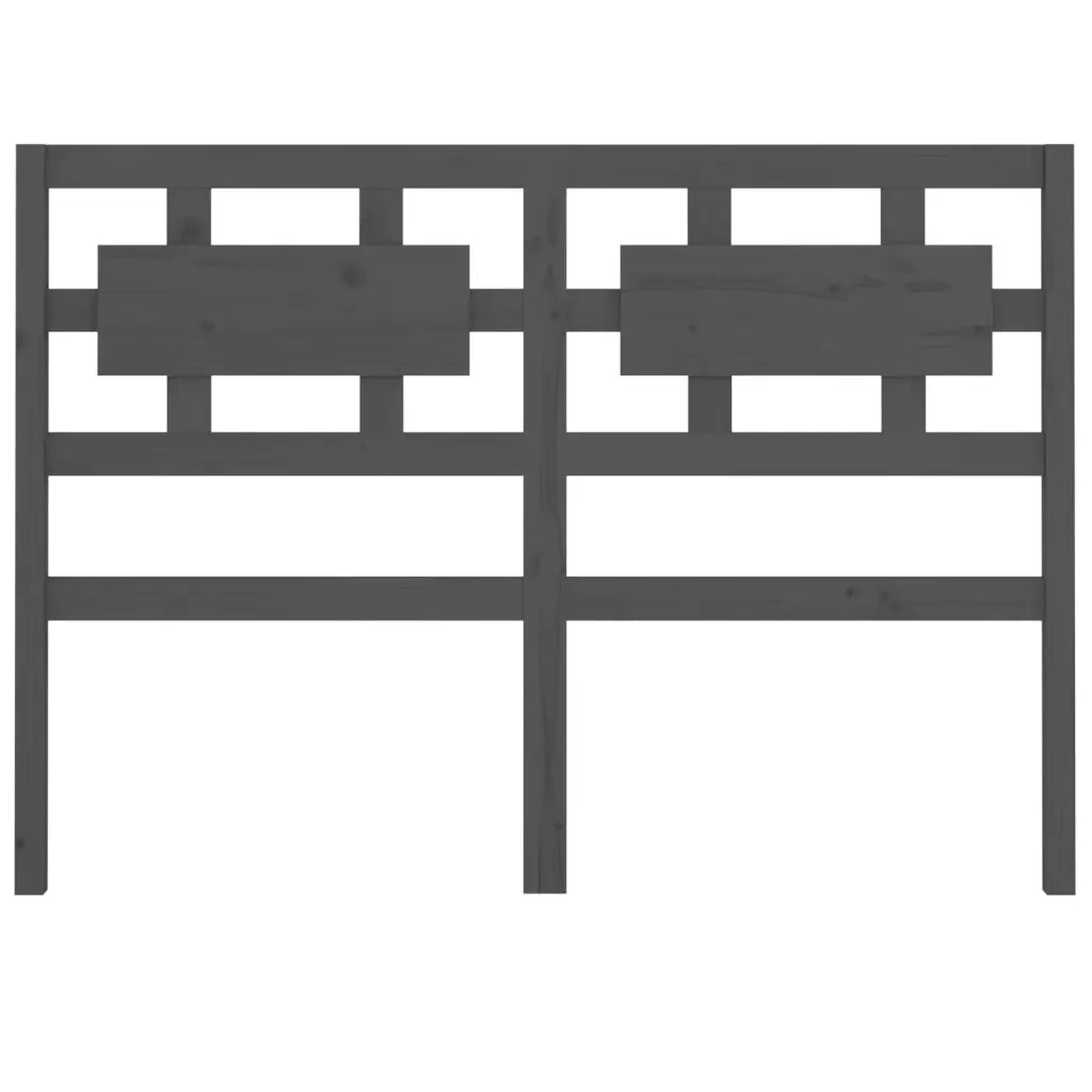 Testiera per Letto Grigia 125,5x4x100 cm Legno Massello di Pino 818032