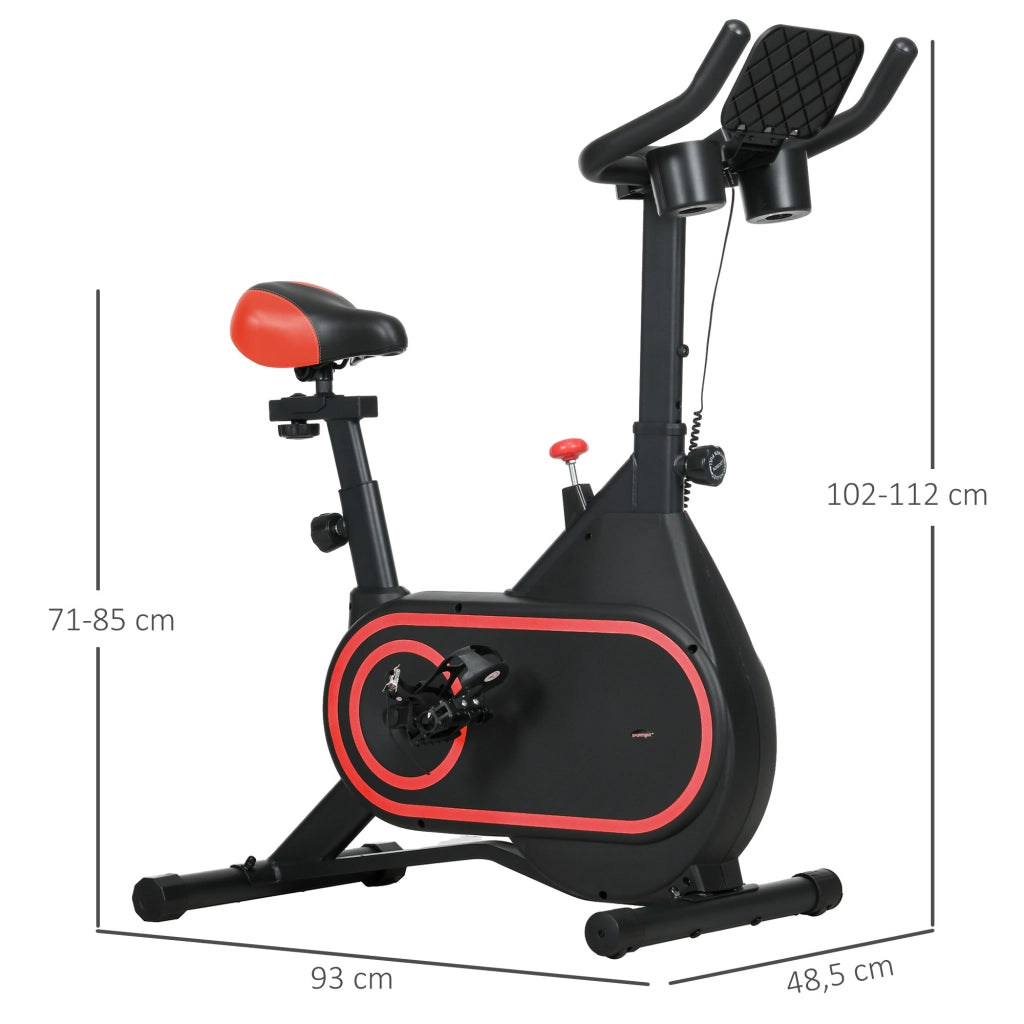 Bicicletta Statica con Volano Inerziale 4 kg ¨C zephmum ¨C Rosso e Nero