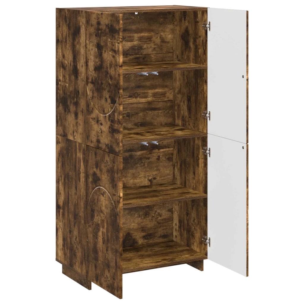 Credenza Rovere Fumo 79 x 41 x 151 cm Legno ingegnerizzato 3433114