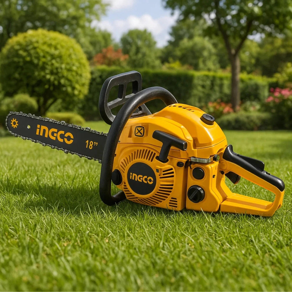 Motosega a scoppio 46 cc lunghezza lama 45cm 18 pollici lavori giardinaggio