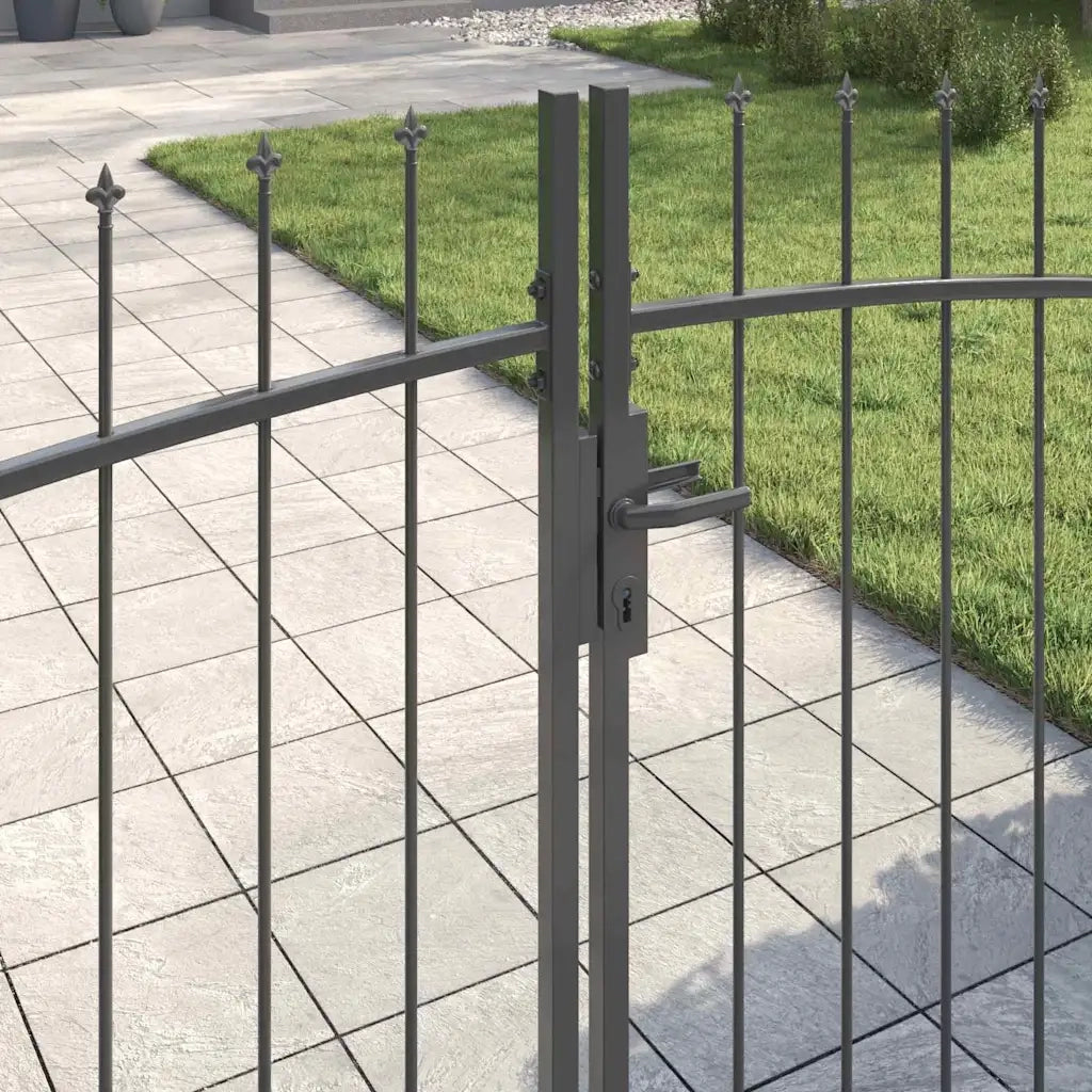 Cancello Doppio Woerden Grigio 400 x 174,5 cm Acciaio 42008856