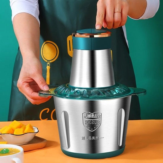 Molinello elettrico da carne - 2L - Acciaio inossidabile - Multifunzionale - Frullatore da cucina