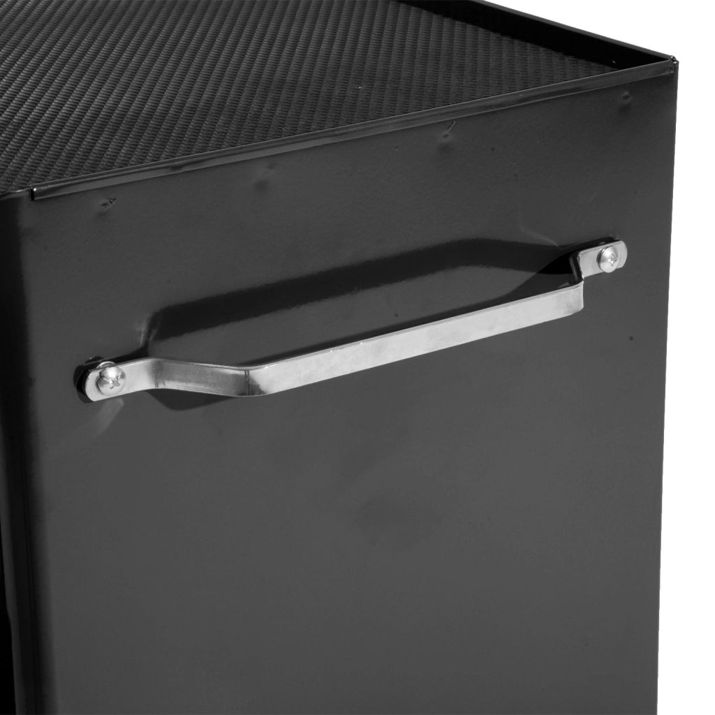 Carrello Porta Attrezzi 5 Cassetti con Chiave e Ruote Nero