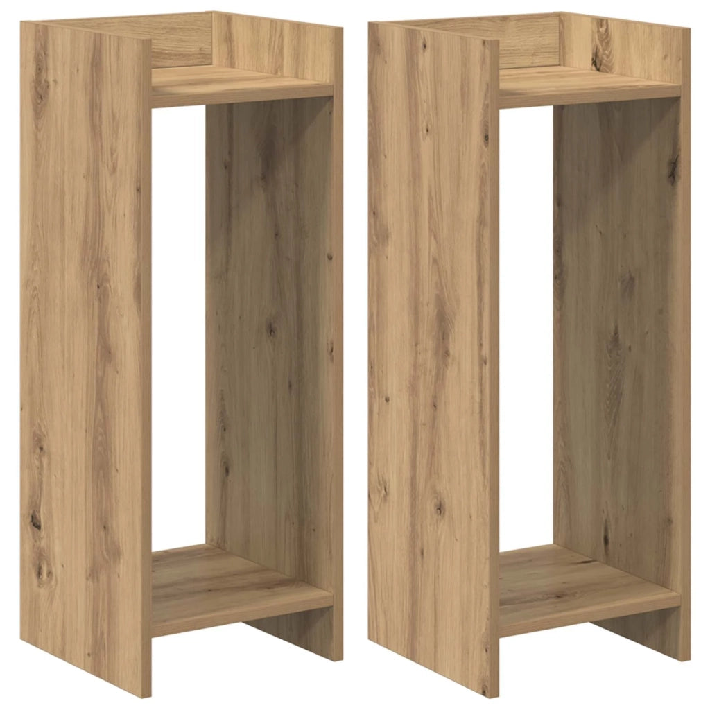 Supporto per piante 2 pz Rovere Artigianale 30 x 30 x 80 cm 899593