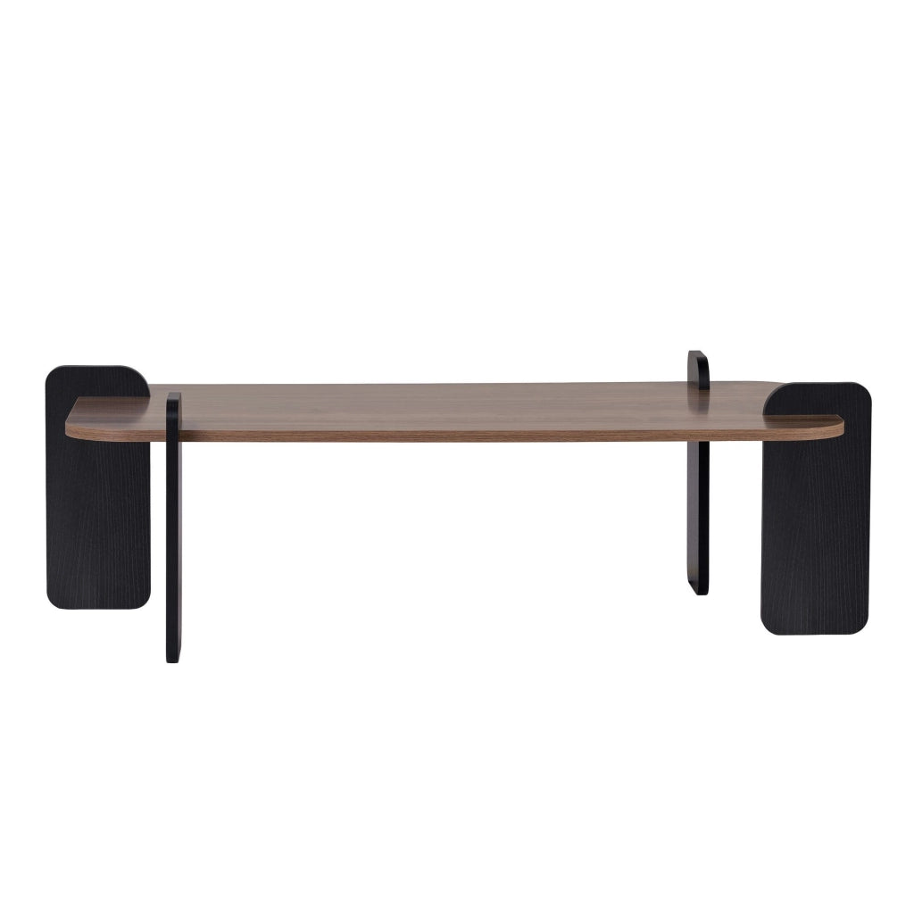 Tavolino in legno "Renard" - 120 x 60 x 35 cm - Marrone