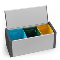 Pattumiera Cassapanca 85x34x38 cm con Sacchi per la  Differenziata