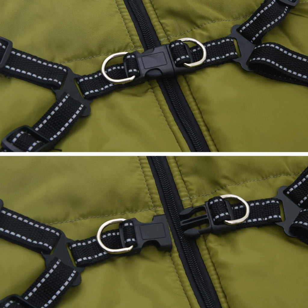 Cappotto per Cani Verde militare L52 Pile e Poliestere 3422518
