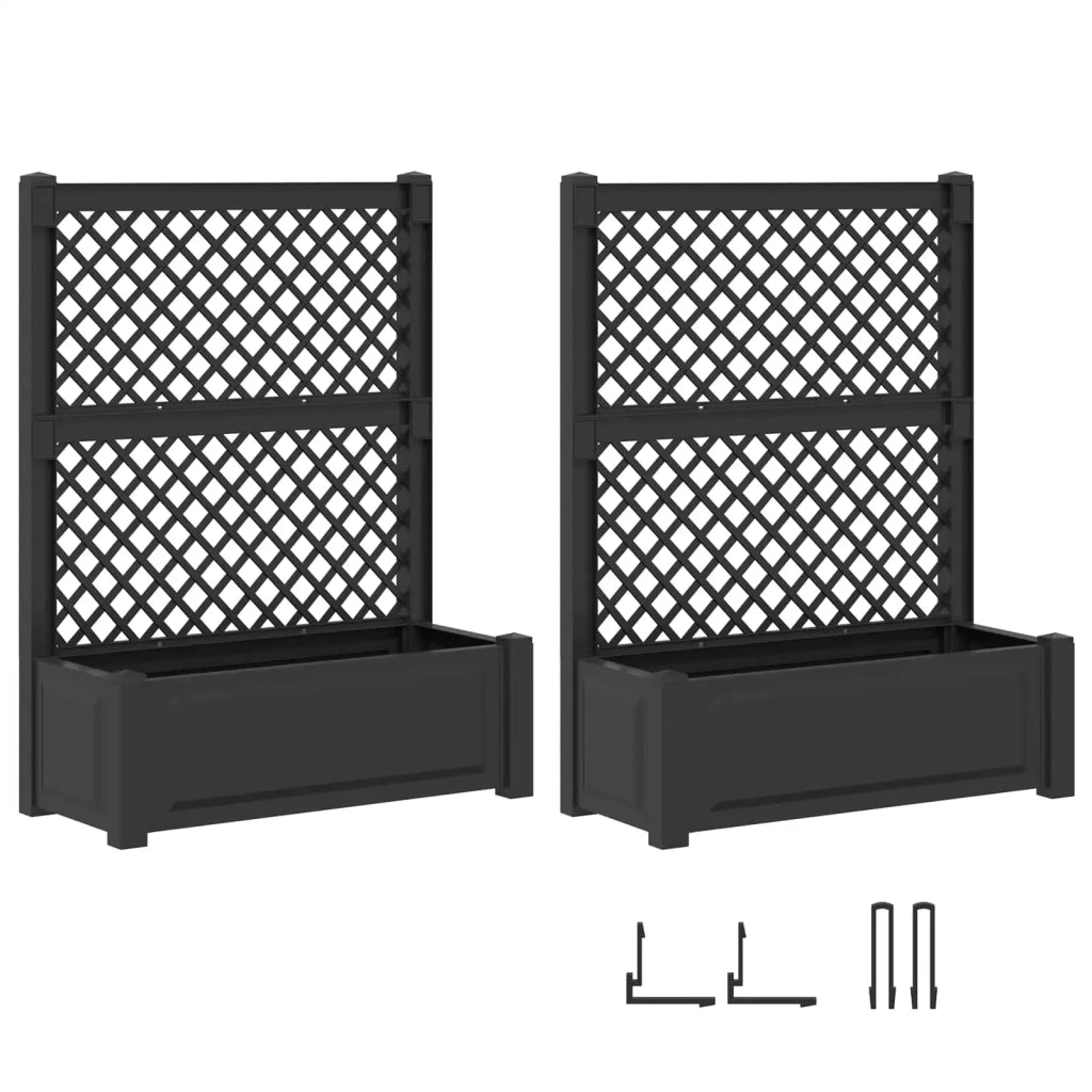 Vaso Grande con Direzione 2 pcs Antracite 143 x 143 x 133,5 cm 42041727