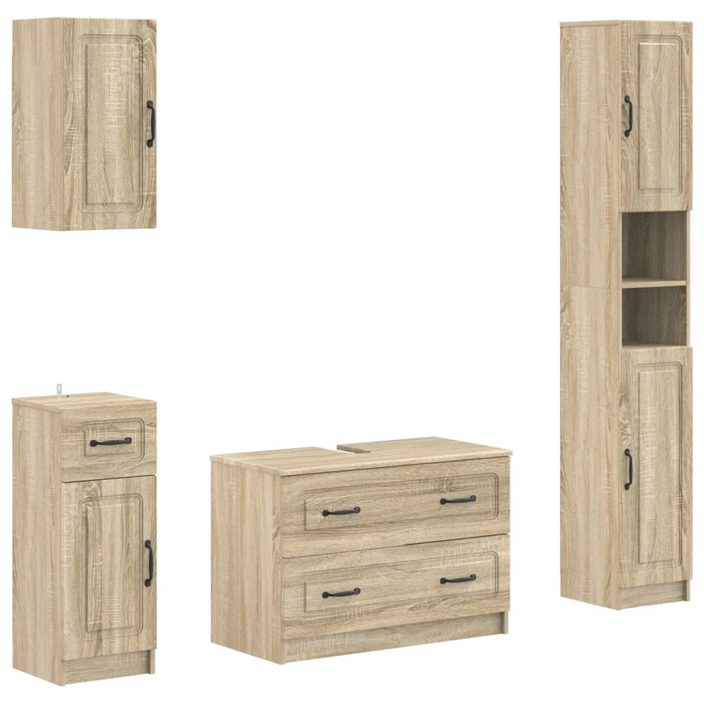 Set di Mobili da Bagno da 4 Pezzi UTRECHT Rovere Sonoma 3417974