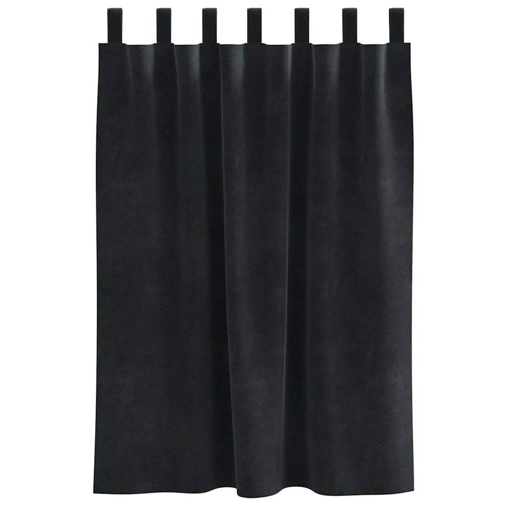 Tende oscuranti 2 pcs Nero 140 x 140 cm Velluto 4107173
