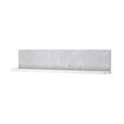 Scaffale da muro design 150 cm colore bianco e grigio effetto cemento – Collezione BERGAMO