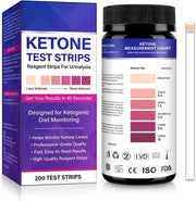 Strisce di Test per Autocontrollo del Livello di Ketone - Risultati Veloci in 40 Secondi