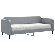 Divano letto | Sof¨¤ letto | Letto singolo con Materasso Grigio Chiaro 80x200 cm in Tessuto