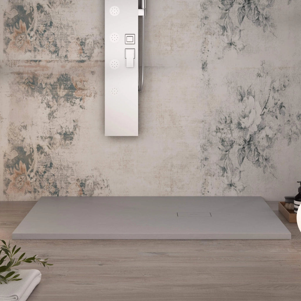 Piatto Doccia in Pietra 100x100 cm Bonussi Manila Grigio Chiaro
