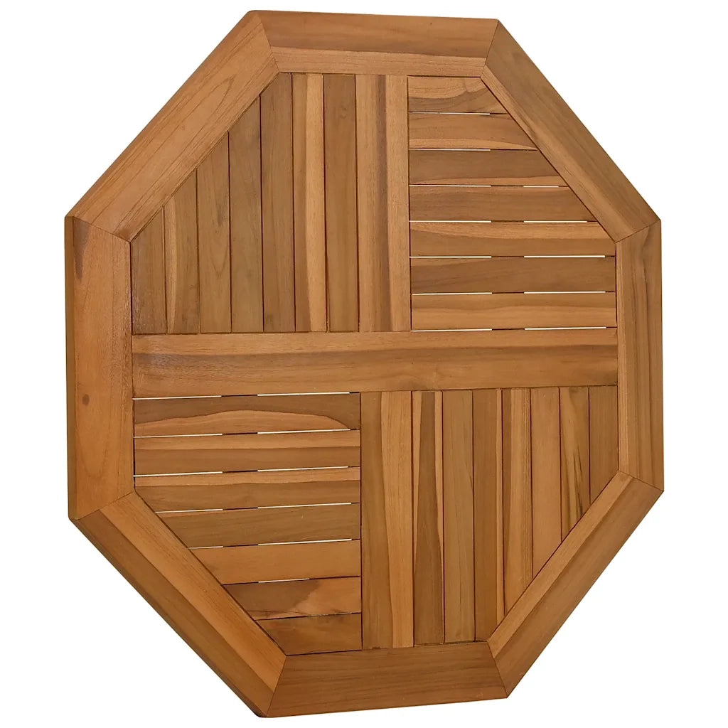 Piano per Tavolo 80x80x2,5 cm Ottagonale Legno Massello di Teak