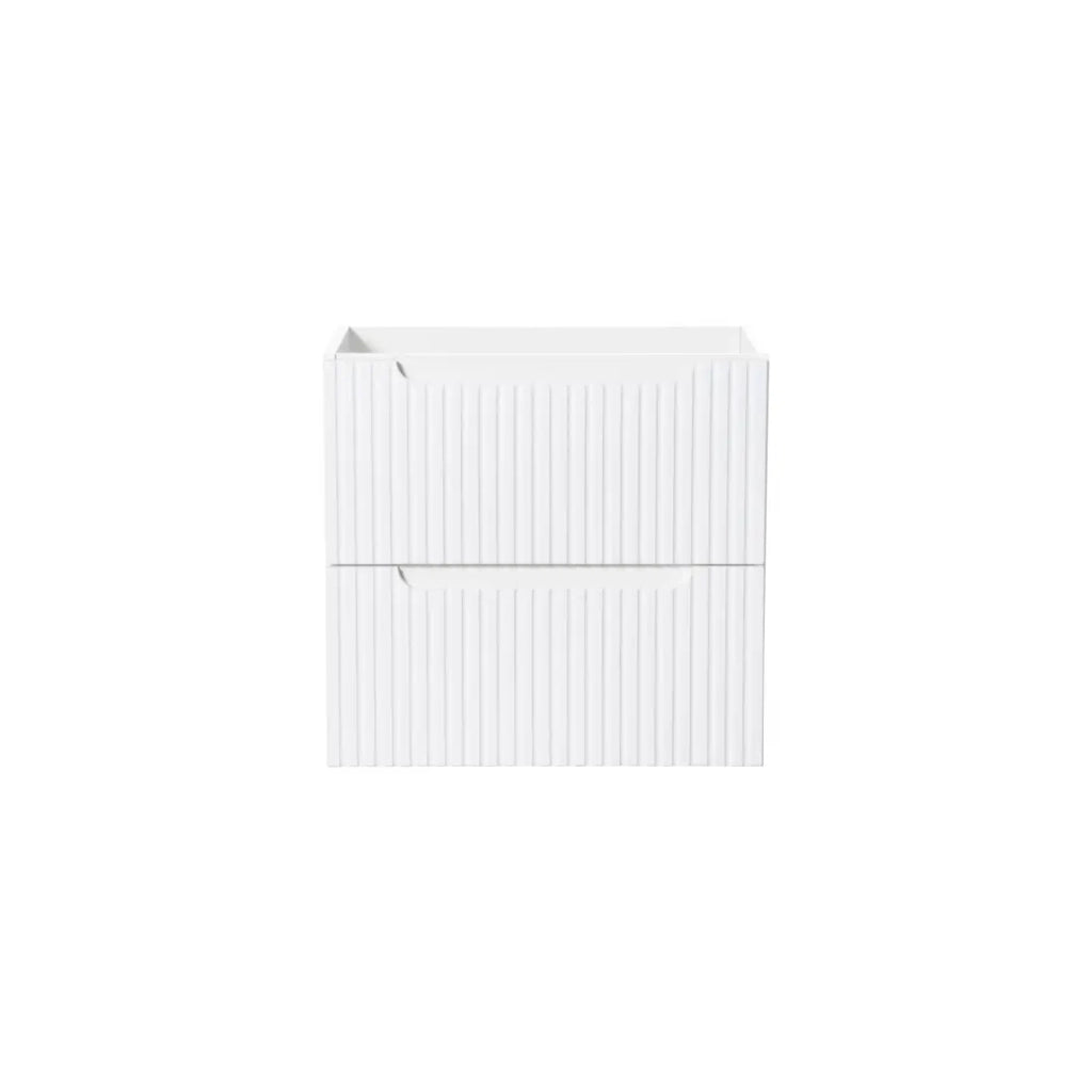 Mobile sottolavabo VANO – 2 cassetti – Bianco alpino – L60 × P39 × H57 cm – Da appendere
