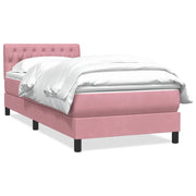 Giroletto a Molle con Materasso Rosa 90x220 cm Velluto 3316532