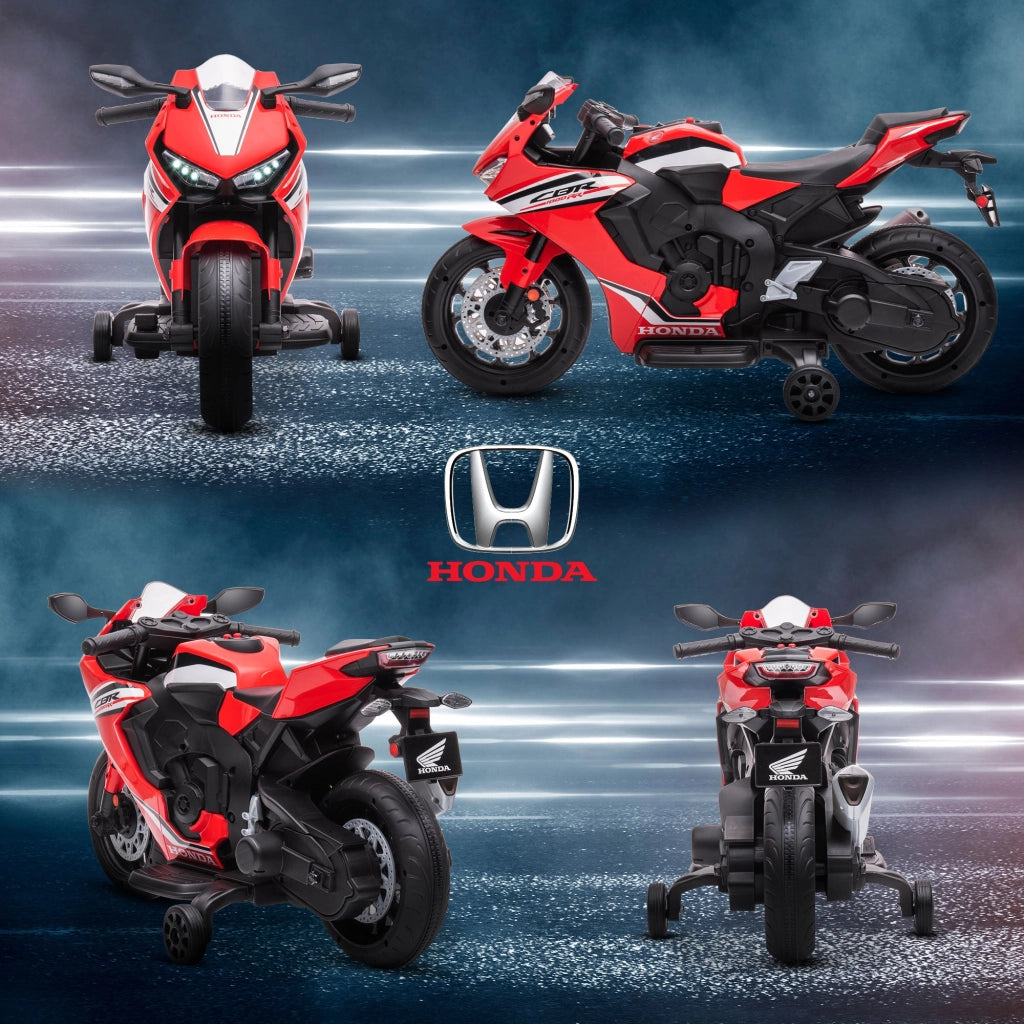 Moto Elettrica per Bambini con Licenza Honda CBR 1000RR 6V Velocità 3km/h Rosso