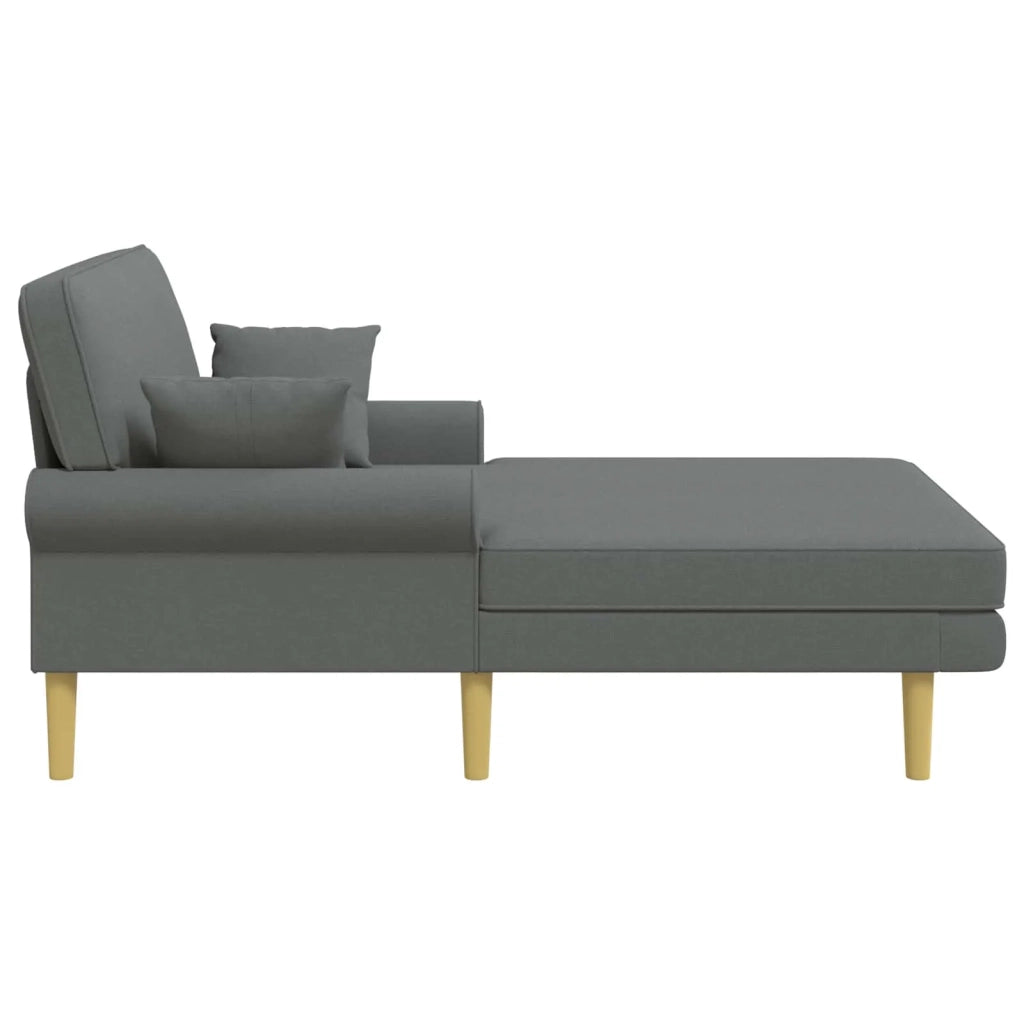Chaise longue Grigio Scuro Tessuto 42048082