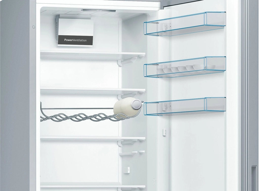 Bosch Serie 4 KGV39VLEAS Frigorifero combinato da libera installazione 201 x 60 cm Metal look Classe E