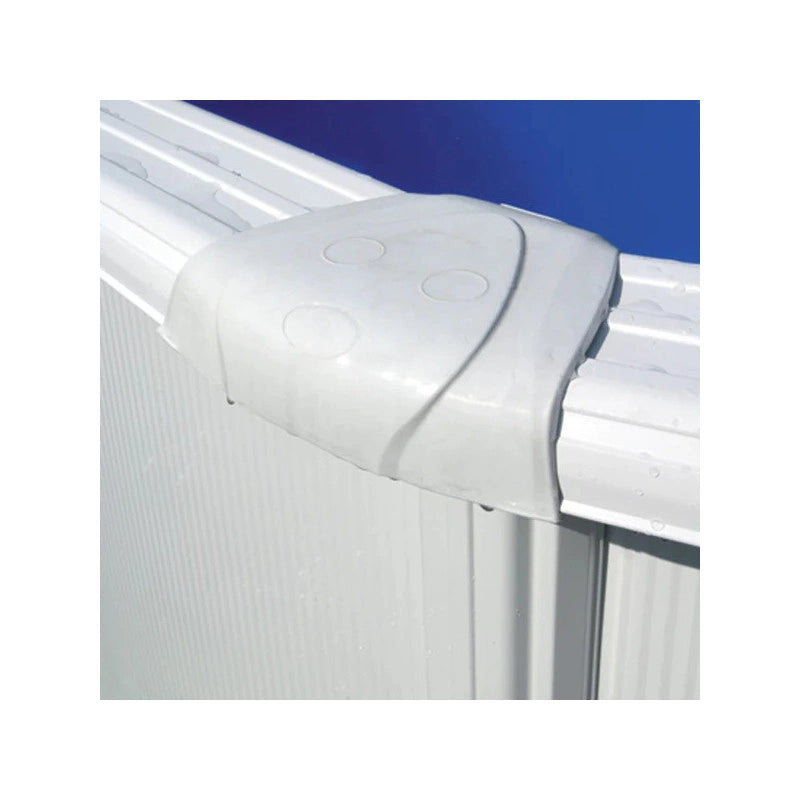 Piscina fuori terra ovale in acciaio con filtro a sabbia e skimmer, 730x375x120 cm con scaletta sicurezza - GRE