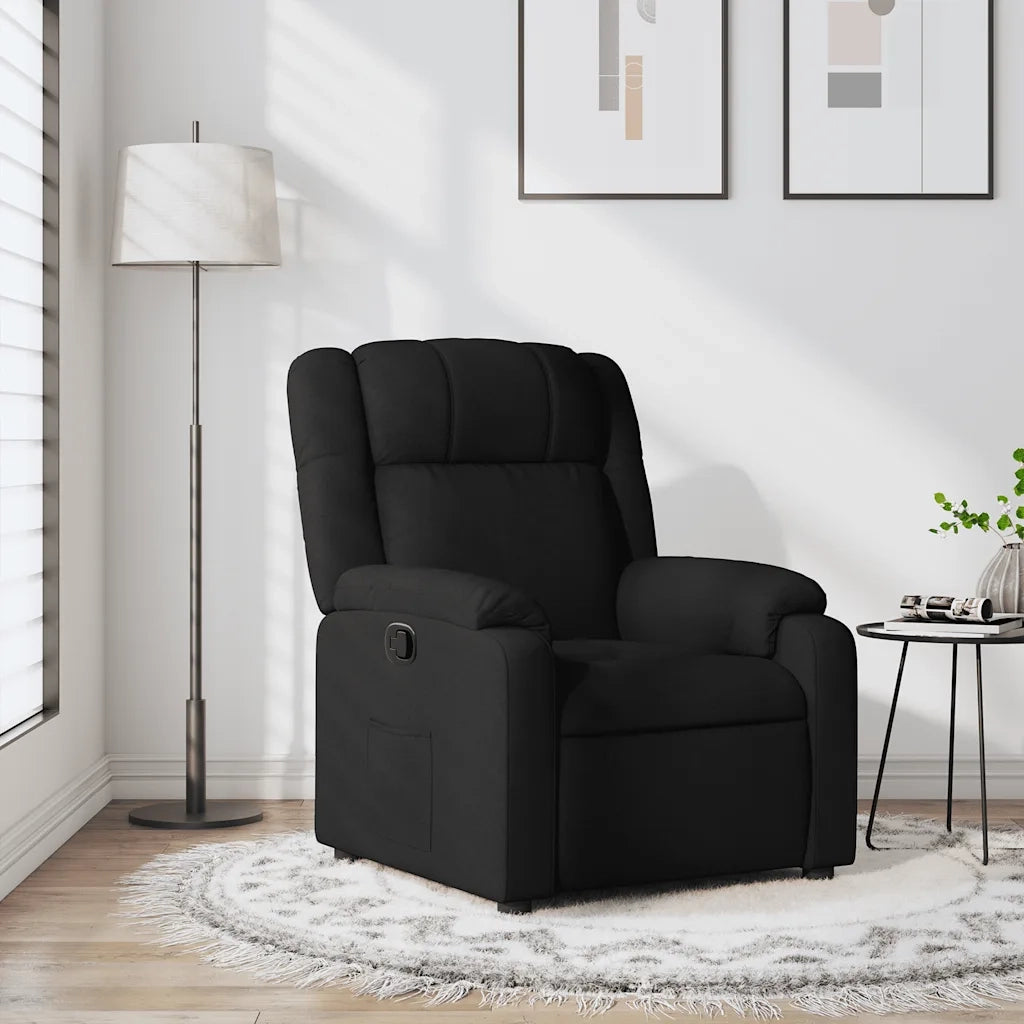 Poltrona reclinabile in Tessuto Nero 3206202
