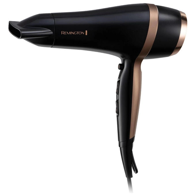 Remington asciugacapelli D6960GP, 2100W, ionico ceramica, 3 temperature, 2 velocita', con diffusore, concentratore e custodia