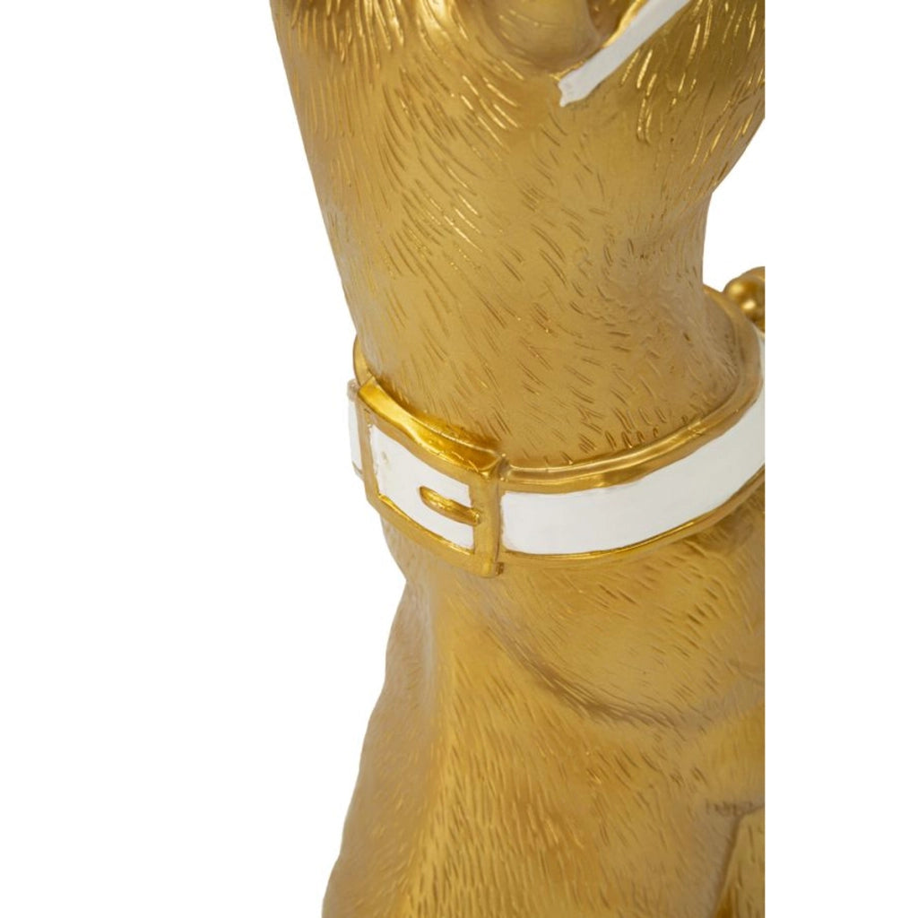 Vassoio Cane 17, Oro, Poliresina, 27x51x74 cm
