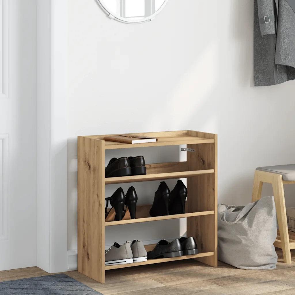 Scarpiera | Mobile per scarpe Rovere Artigianale 60x25x62 cm in Legno Multistrato