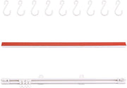 Montaggio di tenda per soffitto senza perforazione - Distruttore di stanze - Hanger per tenda - Materiale in plastica - Bianco - Incluso 1 set